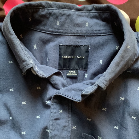 American Eagle short sleeve button down shirt US men’s small EUC - Picture 3 of 4